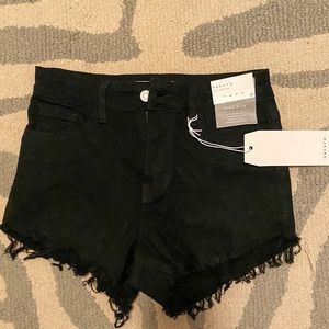 Black jean shorts by Nature